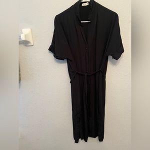 Long gentle fawn dress with tie